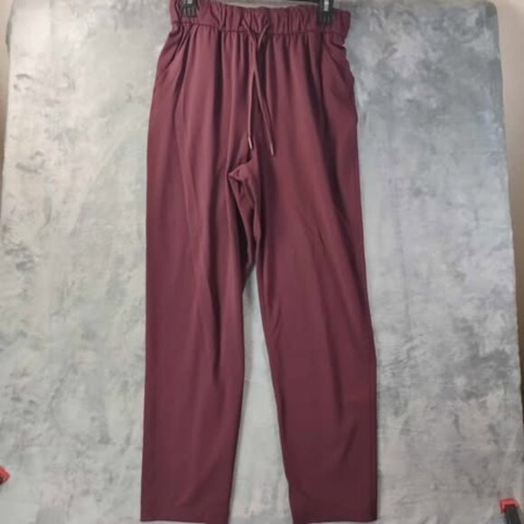Lululemon Keep It Moving Joggers 6 Burgundy Athleisure Cassis Drawstring Waist - Picture 1 of 7